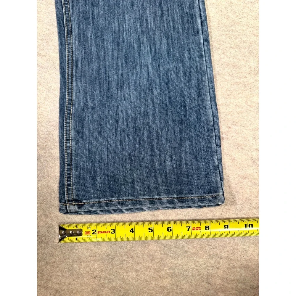Levis 501 Original Jeans Mens 42x34 Blue Denim Button Fly Mid‎ Rise Straight Leg